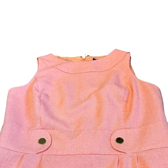 PRESTON & YORK 100% Polyester Coral Sleeveless Dress Women Size 8 - Picture 6 of 8